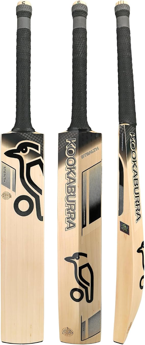 Kookaburra Stealth Pro Cricket Bat, Short Handle, Black