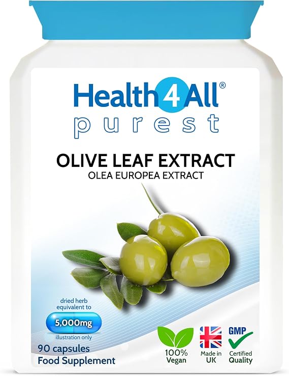 Olive Leaf Extract, 100mg Oleuropein Per Cap, 90 Capsules, 3 Months Supply