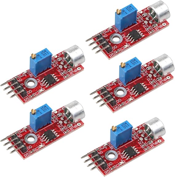 5PCS KY-037 High Sensitivity Microphone Sound Voice Detection Sensor Module Compatible with Arduino Raspberry Pi AVR PIC