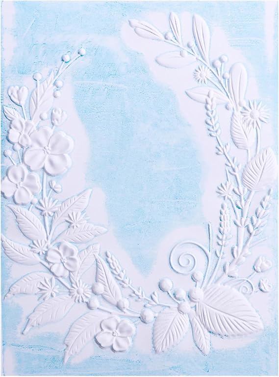 3D Cherry Blossom Leaf Plastic Embossing Folders for DIY Scrapbooking Photo Album Card Paper Craft Decoration for Card Making,Embossing Template Paper Card Embossing Stencil