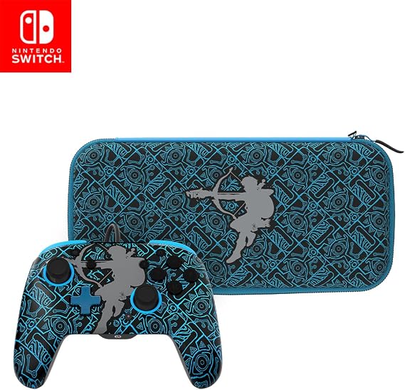 PDP Rematch + Case Bundle GID Sheikah Shoot Nintendo Switch