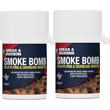 Spear & Jackson Smoke Bomb Fogger, 2 x 4.55g, For Effective Control Of All Flying and Crawling Insects