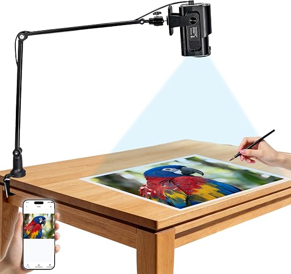 MEDAMOC Art Projector for Tracing, 1280 x 720P Drawing Projector with Stand