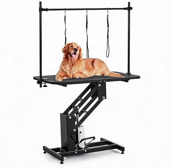 Hydraulic Adjustable Dog Grooming Table, 43.6"Heavy-Duty z-Lift Station