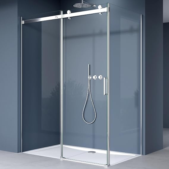 doporro Shower Cubicle 90 x 120 x 195 cm Shower Enclosure with Sliding Door