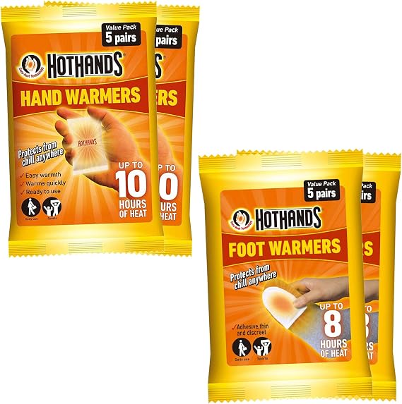 Hot Hands Hand Warmers (10 Pairs) & Foot Warmers (10 Pairs)