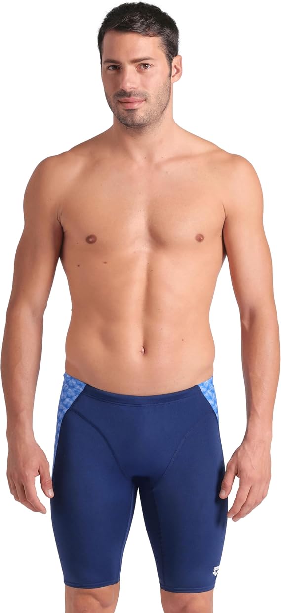 Arena Men's Arena Performance Men's Monogram Swim Jammer Knee-Length Swimsuit Training Bathing Suit Swim Trunks (Pack of 1)