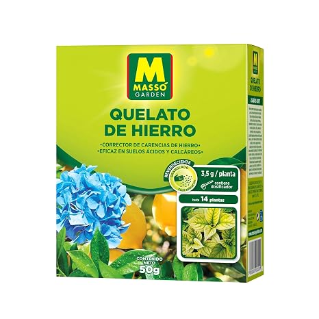 Iron Chelate Granulated 50g | Ferric Chlorosis Corrector and Yellow Leaves | NK Fertilizer with Iron EDDHA for Citrus, Hydrangea, Fruit Trees, Orchard and Plants | Nexum Market