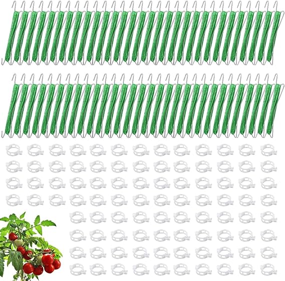 Tomato Hooks with String 60 Pieces Tomato Hooks Tomato Hook Set