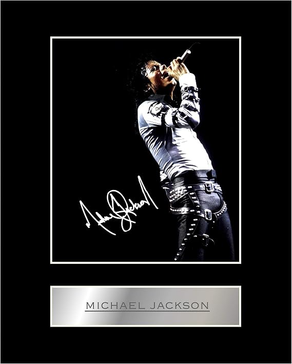 Iconic pics Michael Jackson Digitally Signed Mounted Photo Display 10x8 Inches #3 Autographed Picture Print