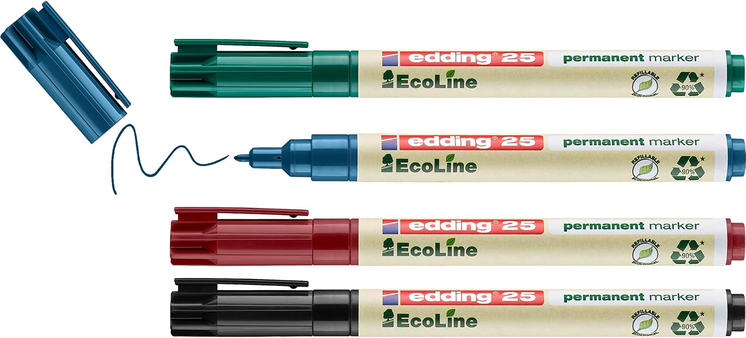 Edding permanent marker 25 EcoLine, refillable, 1 mm, various