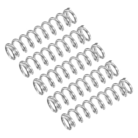 sourcing map 5Pcs Compression Spring 304 Stainless Steel 7mmOD,1mmWD,30mmFL