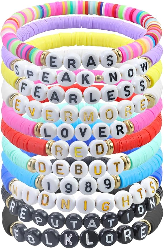 Friendship Bracelets Set, 11PCS TS Inspired Bracelet Set, Fashionable Taylor Merchandise Bracelet,Friendship Bracelets for Music Lover,Jewelry Accessories for Women Girls