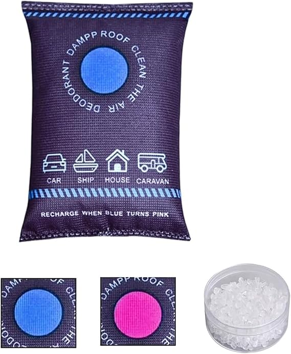 Dehumidification Bag Desiccant, 2026 New Reusable Moisture Absorber Pack, Reusable Dehumidifier Bags, Car Moisture Absorber for Windows Interior, Portable Condensation Prevention for Wardrobe (1)