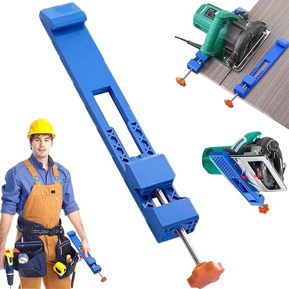 Circular Saw Guide Rail, Adjustable Cutting Machine Base Guide, Circular Saw Guide Cutting Machine Panel Positioning Tool (1 Set)