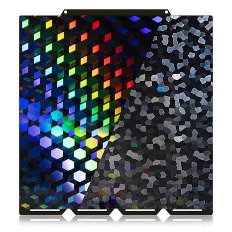 IdeaFormer-3D U1 ビルドプレート エフェクトプレート Snapmaker U1 276x293mm、レインボーヘックスグロー+ウォーターキューブ スムースホログラフィックスプリングスチールベッドプレート Snapmaker U1用