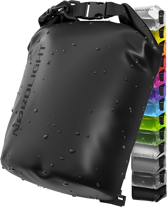 Nordlight Waterproof Dry Bag – Dry Bag 2L, 5L, 10L, 15, 20L, 30L, Waterproof Backpack with Roll Up Closure and Shoulder Strap | Waterproof Backpack with Waterproof Mobile Phone Cover and Waist Bag