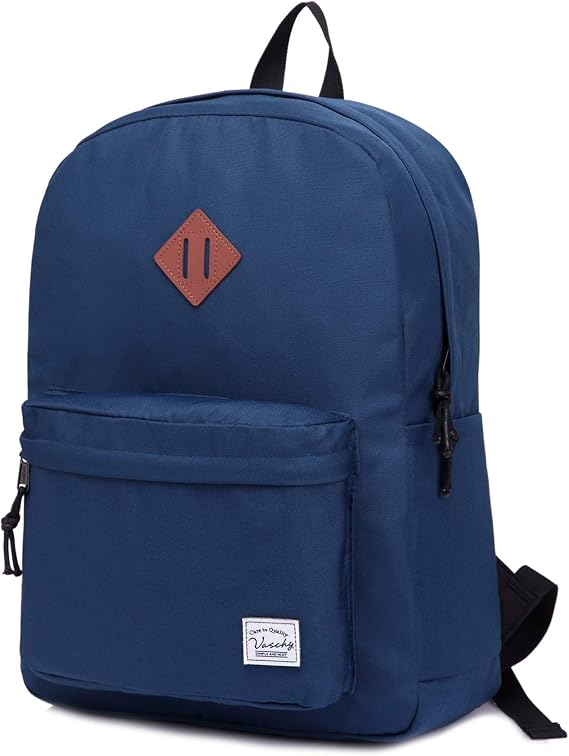 Vaschy Lightweight School Backpack, Water Resistant 20 Liters Backpack for Teen Girls Boys Rucksack for Men Women, Travel Backpack, Casual Daypack