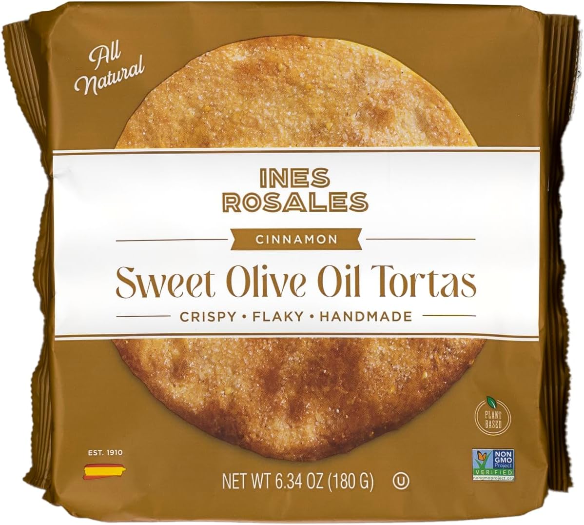 INES ROSALES Cinnamon Sweet Olive Oil Tortas, 6.34 OZ
