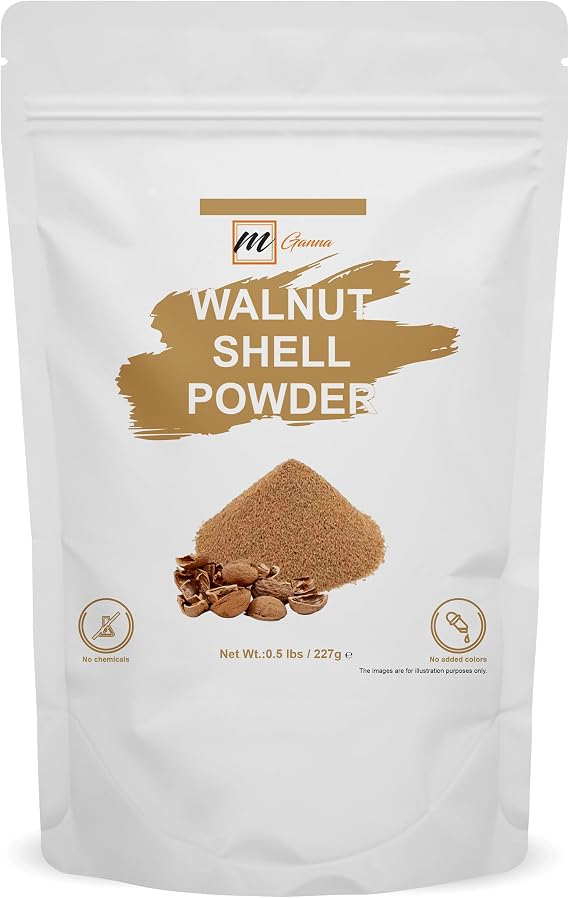 100% Natural Walnut Shell Powder 0.5 LBS/227 GMS |Gentle Skin Exfoliation |Scrubs |Face Masks |deal for DIY Soap (Mesh Size 60-80)