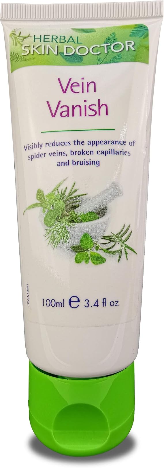 IDHCT Vein Vanish - Herbal Skin Doctor - 100ml X-Large Tube - The Professional Formula That Dramatically Diminishes The Appearance of Spider Veins, Broken Capillaries & Bruising Painlessly in Weeks!