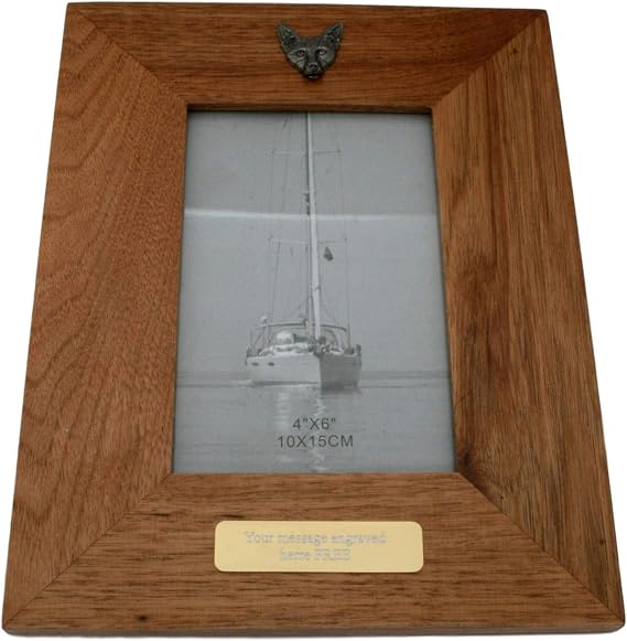 Fox Face Blank Oak Wooden Photo Frame 6x4 Landscape Or Portrait Gift 140 (Portrait)