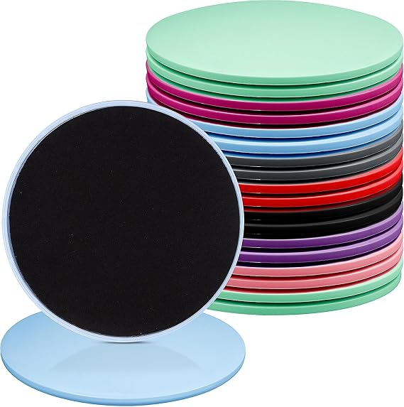 20 Pack Core Sliders, Exercise Sliders Discs for Carpet and Hard Floors