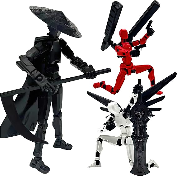 Assembly Completed 3D Printed Figure T13, Dummy 13 Action Figure, Titan 13 Robot 13 Action Figure Desktop Decorations for Game Lovers.
