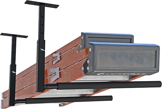 TRUSOON Ceiling Ladder Rack, 150 lbs Garage Storage, Adjustable