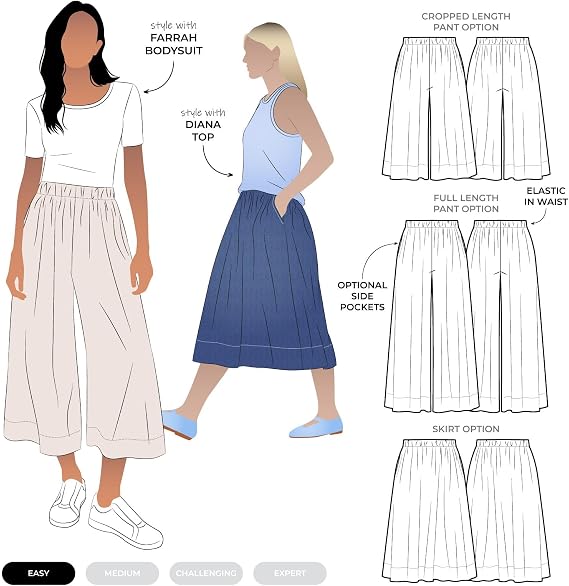 Style Arc Sewing Pattern - Rumi Woven Skirt and Pant (Sizes 10-22)