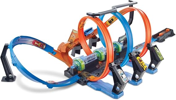 Hot Wheels Corkscrew Crash Track Set & Toy Car