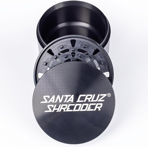 Santa Cruz Shredder Jumbo Spice Grinder 3-piece Metal Black