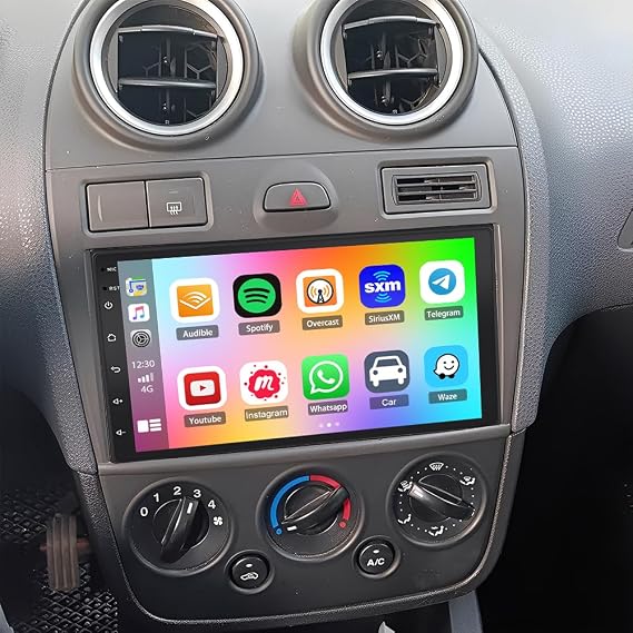 7 Inch Android 14 Double Din Car Stereo for Ford Fiesta MK5 2005-2008