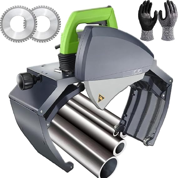 Pipe Cutting Machine, Electric Automatic Pipe Cutting Machine, Multifunctional Pipe Cutting, Precise Fast Pipeline Cutter, for Plastic Pipe Metal Pipe 400mm