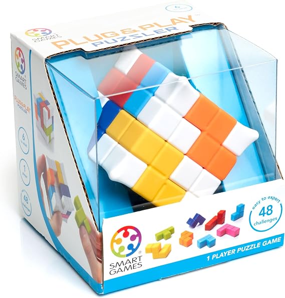 Smart Games - Plug & Play Puzzler, 1 Player Puzzle Game with 48 Challenges, 6+ Years