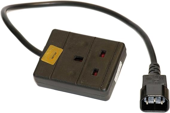 Power cable - IEC C14 plug - 13A socket - 25 cm