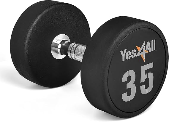 Yes4All Kauçuk Kavrama Kaplı Altıgen Dambıllar - Kaymaz El Ağırlıkları 2,27-22,7 kg Tekli