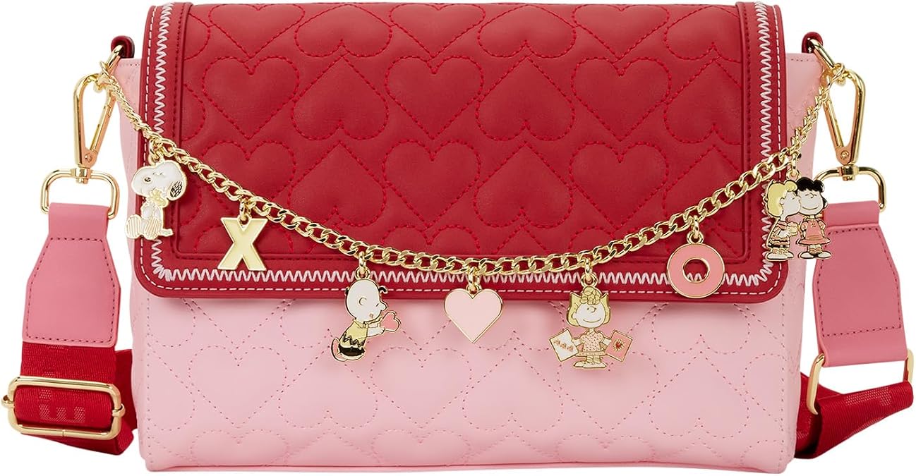 Loungefly Peanuts XO Charm Crossbody Bag