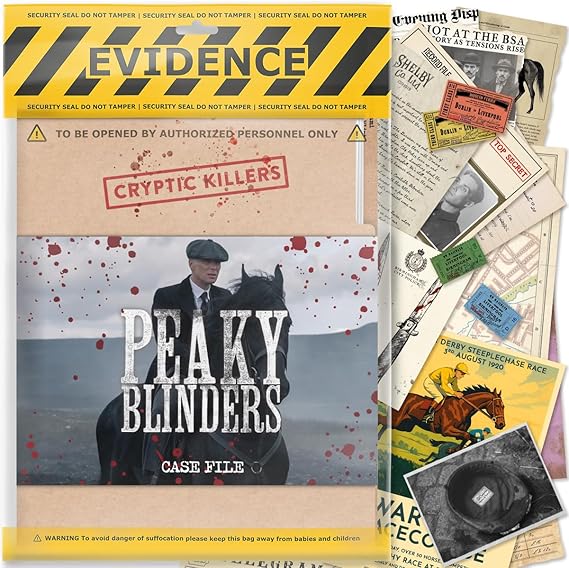 Peaky Blinders - Cryptic Killers - Unsolved Murder Mystery Game - Cold Case Files Investigation Detective Evidence & Crime File - Individuals, Date Nights & Party Games