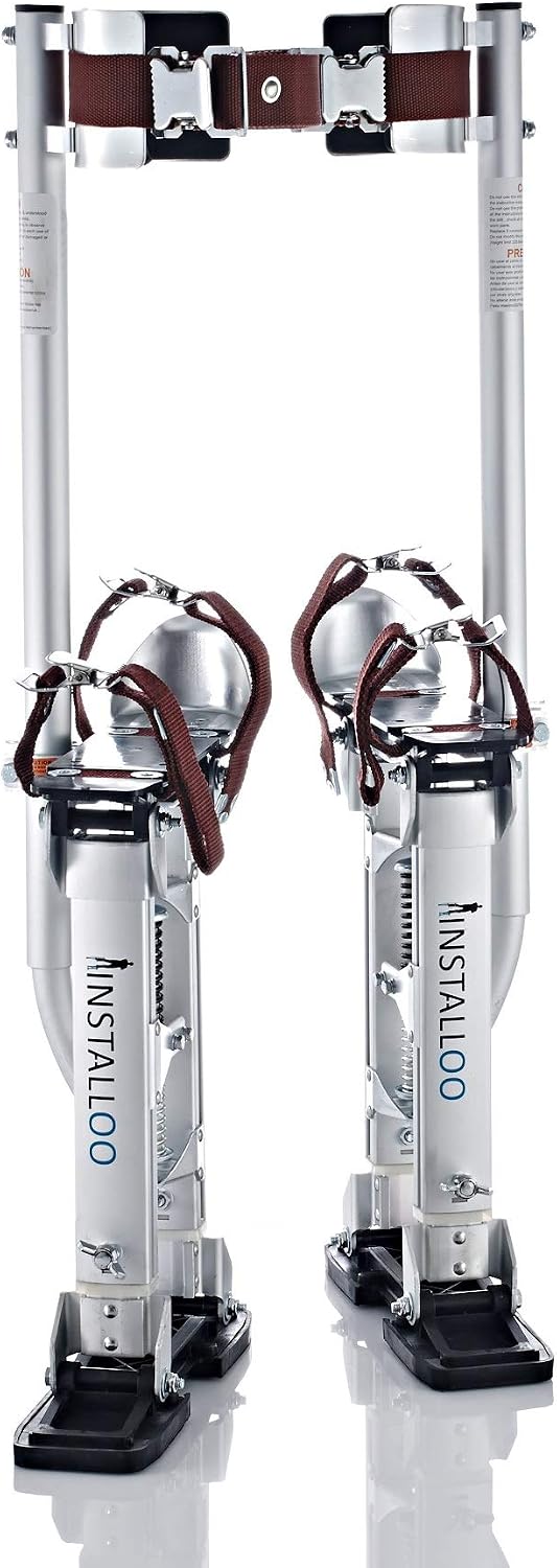 Consumer-Line stilts for dry construction, load capacity up to 105 kg - stilts for farmers and painters - 4 springs, height adjustment in the range of 38-58 cm - size M