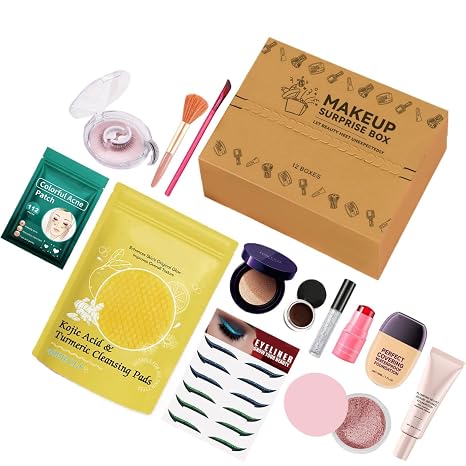 Make-up Set Box - Makeup Box - Surprise Box with High-Quality Make-Up Worth 50 Euro Make-Up Set Make-Up Case Girls (A)
