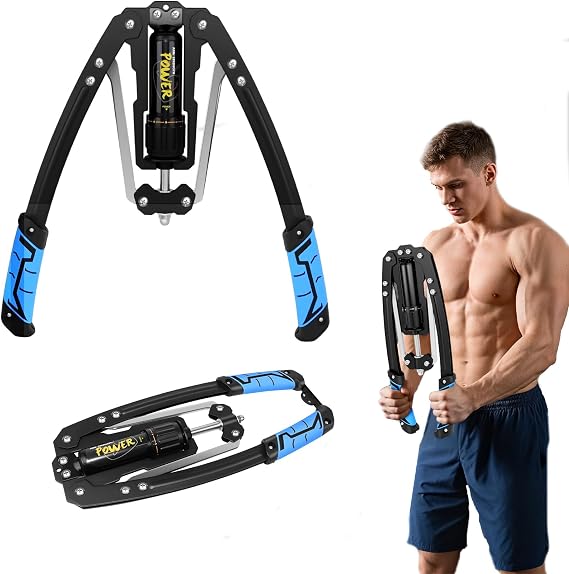Adjustable Hydraulic Chest Expander (10-200kg) - Power Twister Arm Exercise Equipment for Home | Bicep/Shoulder Strengthener | 2-20 Level Resistance Control