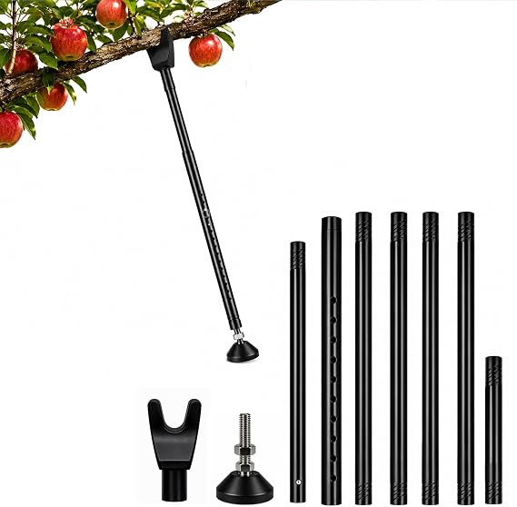 Adjustable Fruit Tree Branch Support Pole, 20"-102" Heavy Duty Tree Support Crutch with 360° Self-Adjusting Base,Prevent Branch Breakage
