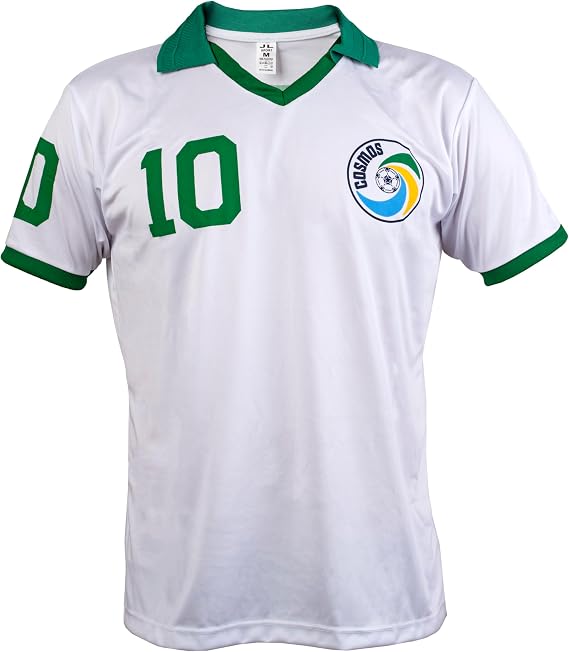 JL Sport Pele Edson Arantes do Nascimento Retro NY Cosmos Football League White Jersey 10 Jersey