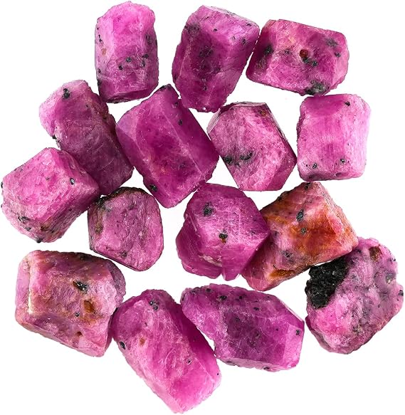 50 carats Raw Ruby Rough Gemstone, Natural Crystals, Energy Healing Stones, Wholesale Bulk Lot, Jewelry Making Stones Supply, Gift Stone, 10 to 15mm, 4 to 6pcs