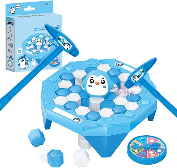 Save Penguin Ice Board Game - 4.9 Inch ABS Ice Block Toy With Hammers | Funny Family Game, Peril Family Board Games, Funny Ices Block Toy, For Children's Day, Parent‑Child Interaction & Skill Develop