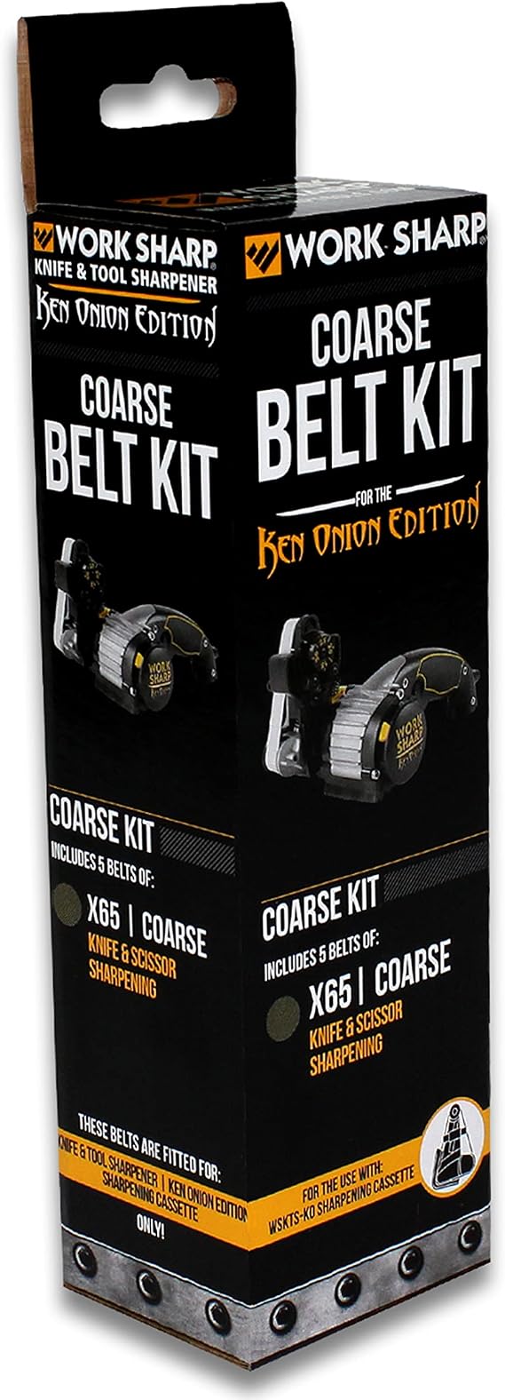 WORK SHARP and Ken Onion Tool Belt and Knife Kit - WSSAKO81118 Blade Grinder Accessory with Coarse Grit Belt Kit - Knife Sharpener Replacement Band Kit