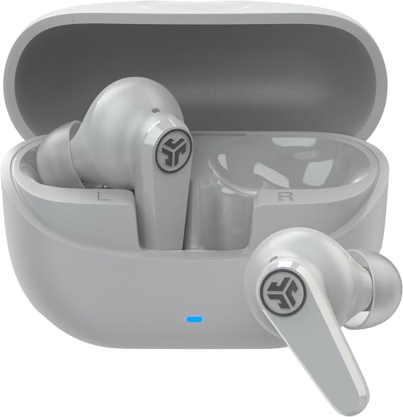 JLab Go Pods ANC Earbuds - Hybrid Noise Cancelling Bluetooth, White