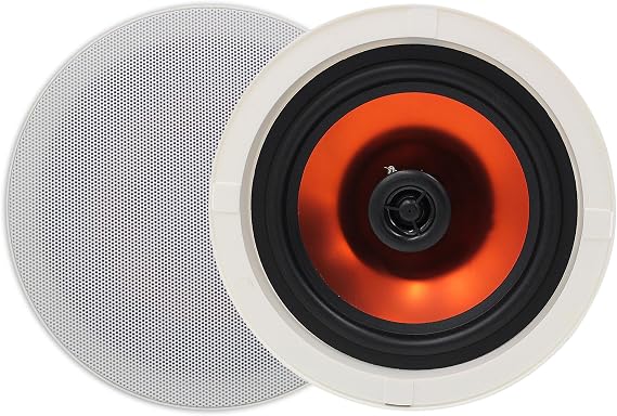 STUDIOFINIX 6.5 Inch Ceiling Speakers, 300 Watt Max Power Output for Indoor Kitchen, Living Room, Study Room, Basement, and Covered Patio, Pair