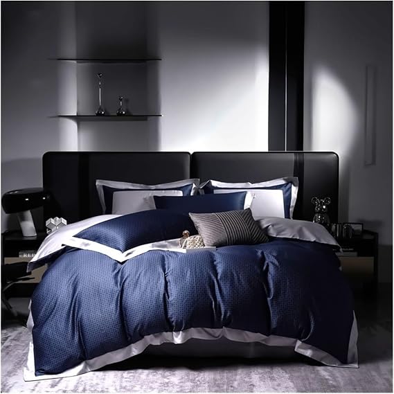 Bed Sheets Set, 1000 Thread Count Sheet Set – 100% Egyptian Cotton Bed Sheets Soft Sateen Weave Quality Luxury Bedding Compatible with All Seasons(B,Twin)